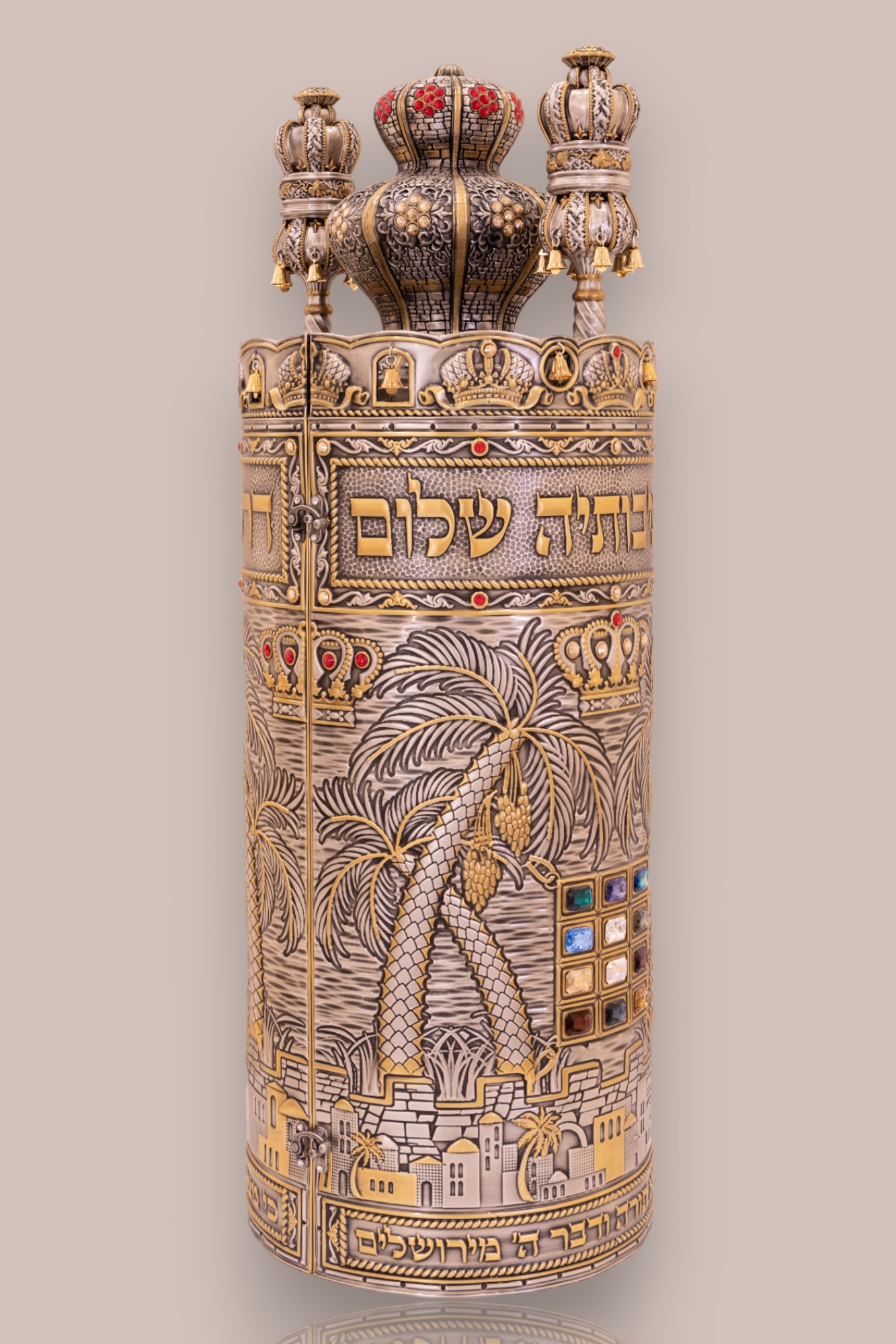 תיק לספר תורה דגם דקלים